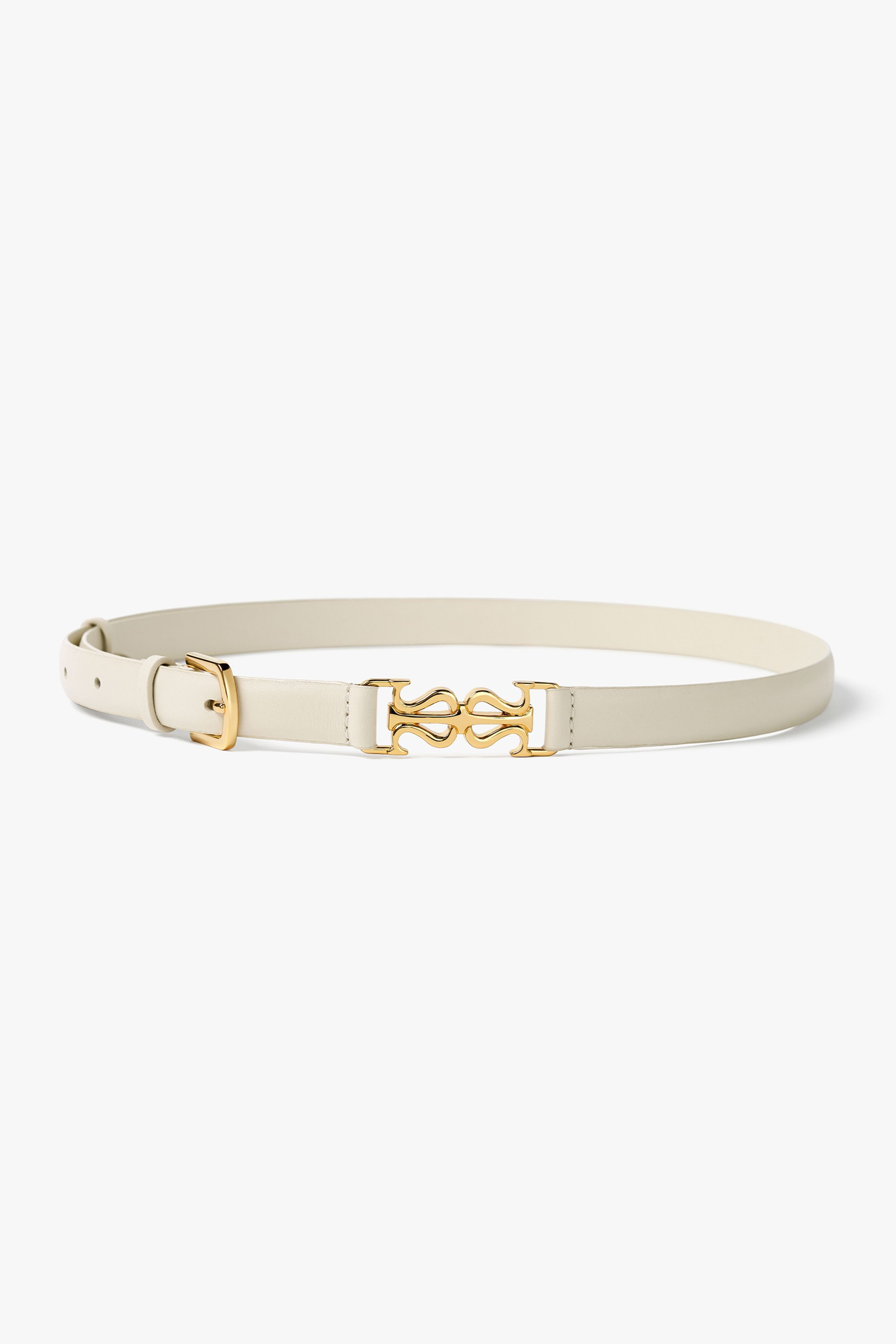 LS Clasp Leather Skinny Belt | LilySilk