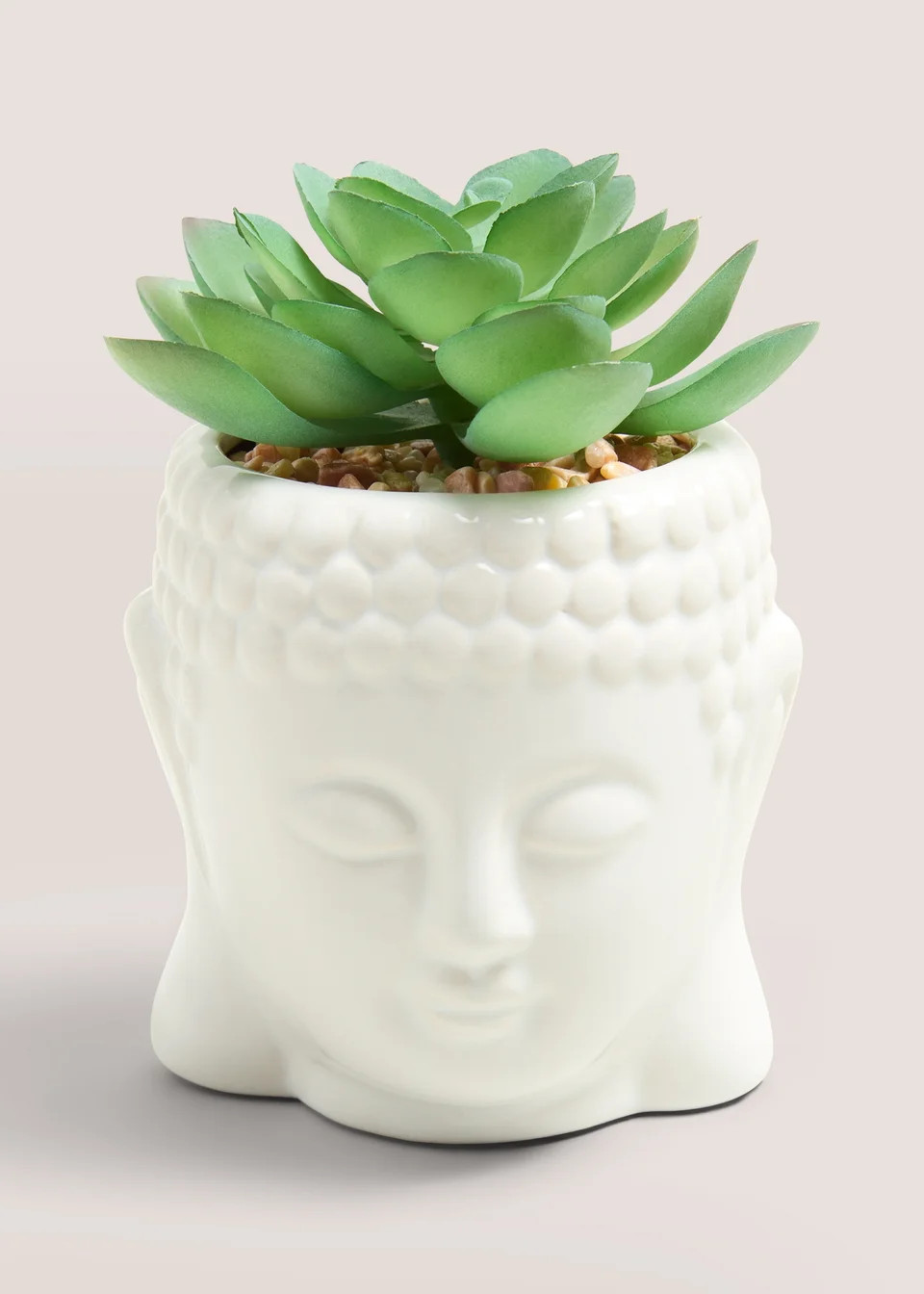 White Buddha Succulent Plant (11cm x 10cm x 10cm) | Matalan (UK)