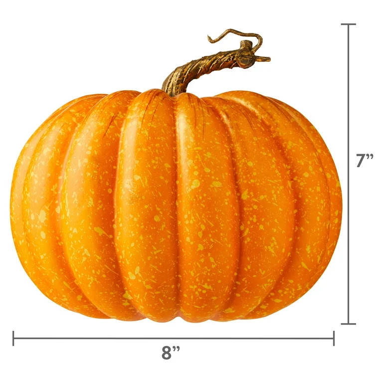 Harvest Orange Foam Pumpkin Decoration, by Way To Celebrate | Walmart (US)