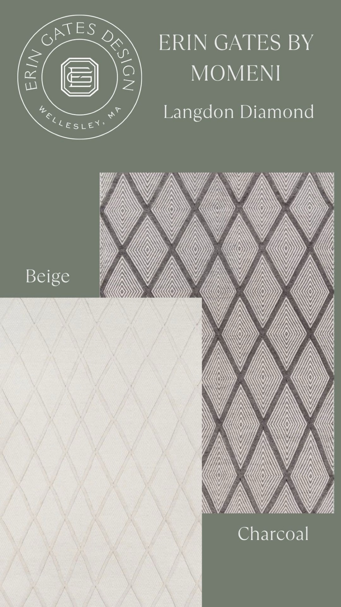 Langdon diamond rugs by Erin Gates and Momeni 

#LTKhome