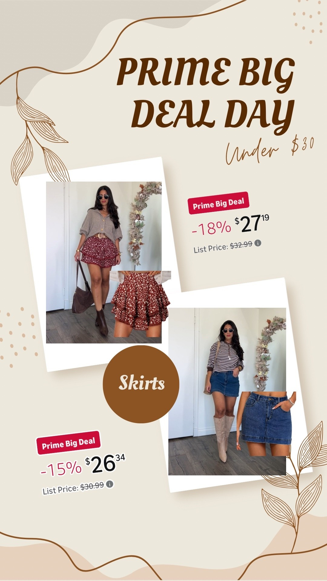 Prime big deal day on these skirts! So cute for fall 

#LTKSaleAlert #LTKFindsUnder50 #LTKStyleTip
