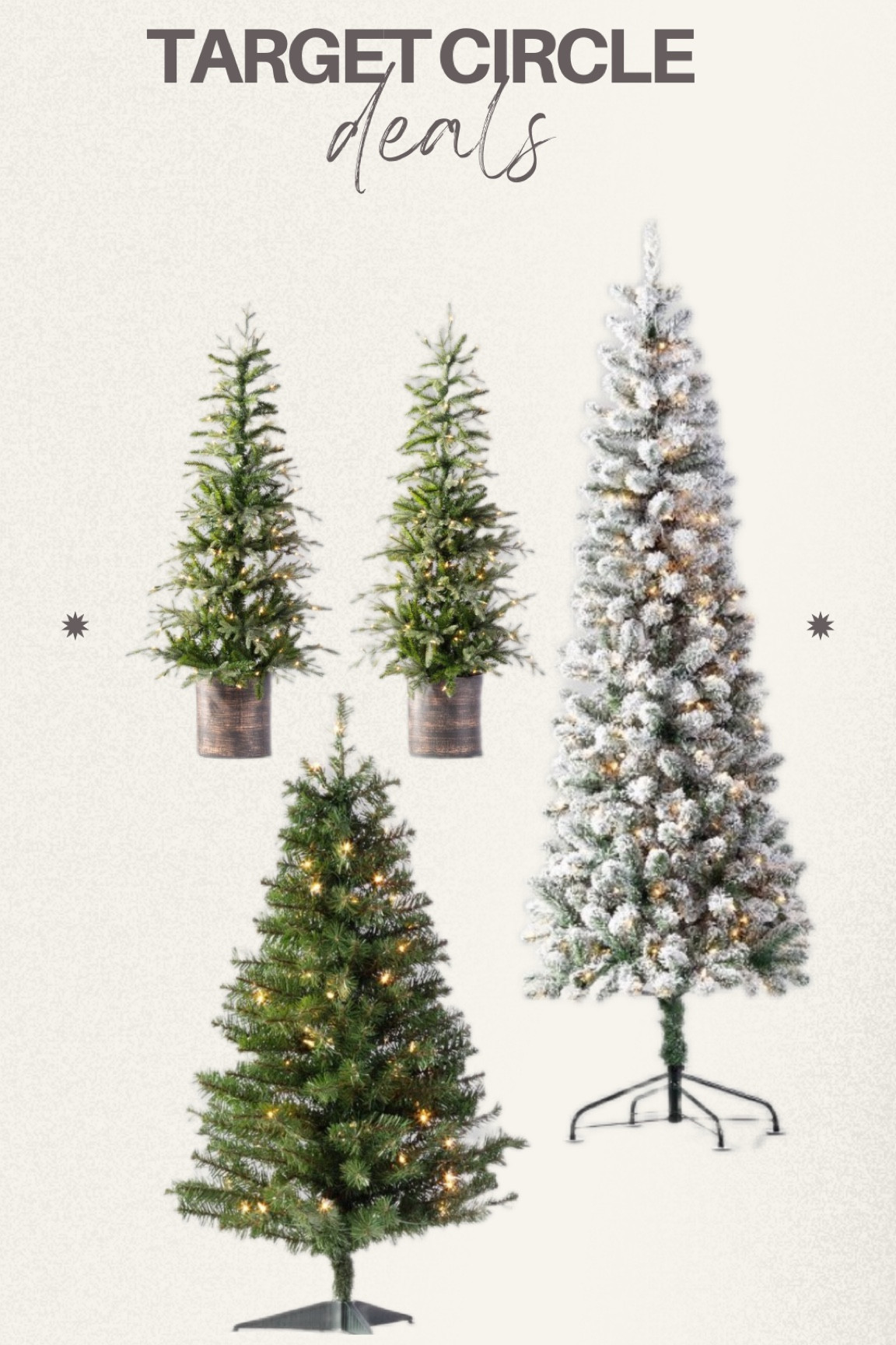 50% off all Christmas trees // target circle deals // target deals // Christmas time // Christmas decor // pre lit and flocked //

#LTKSeasonal #LTKHoliday #LTKsalealert