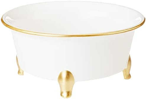 Abigails Round Cachepot, White with Gold | Amazon (US)