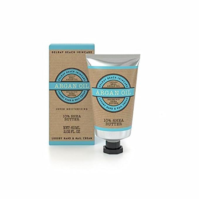 Delray Beach Skincare Argan Oil Luxury Hand & Nail Cream | Amazon (US)