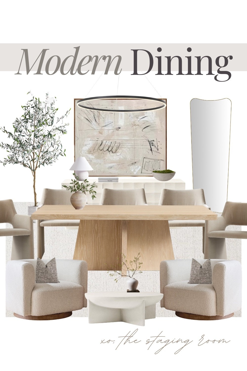 Modern dining room with warm neutrals and soft textures 🤍

modern dining room, neutral dining room, dining room ideas, organic modern dining room, dining room decor, contemporary dining room, dining table, wood dining table, upholstered dining chairs, curved dining chairs, modern chandelier, statement lighting, sideboard, dining room storage, accent chairs, neutral home decor, warm neutral decor, minimalist home, interior design, home decor

#LTKHome #LTKSaleAlert