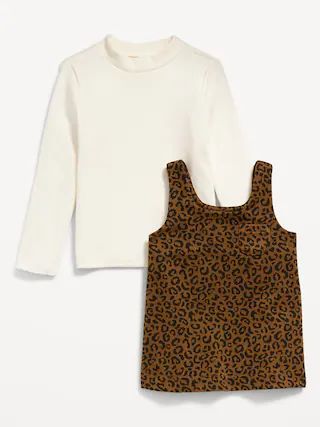 Sleeveless Dress & Mock-Neck T-Shirt Set for Toddler Girls | Old Navy (US)
