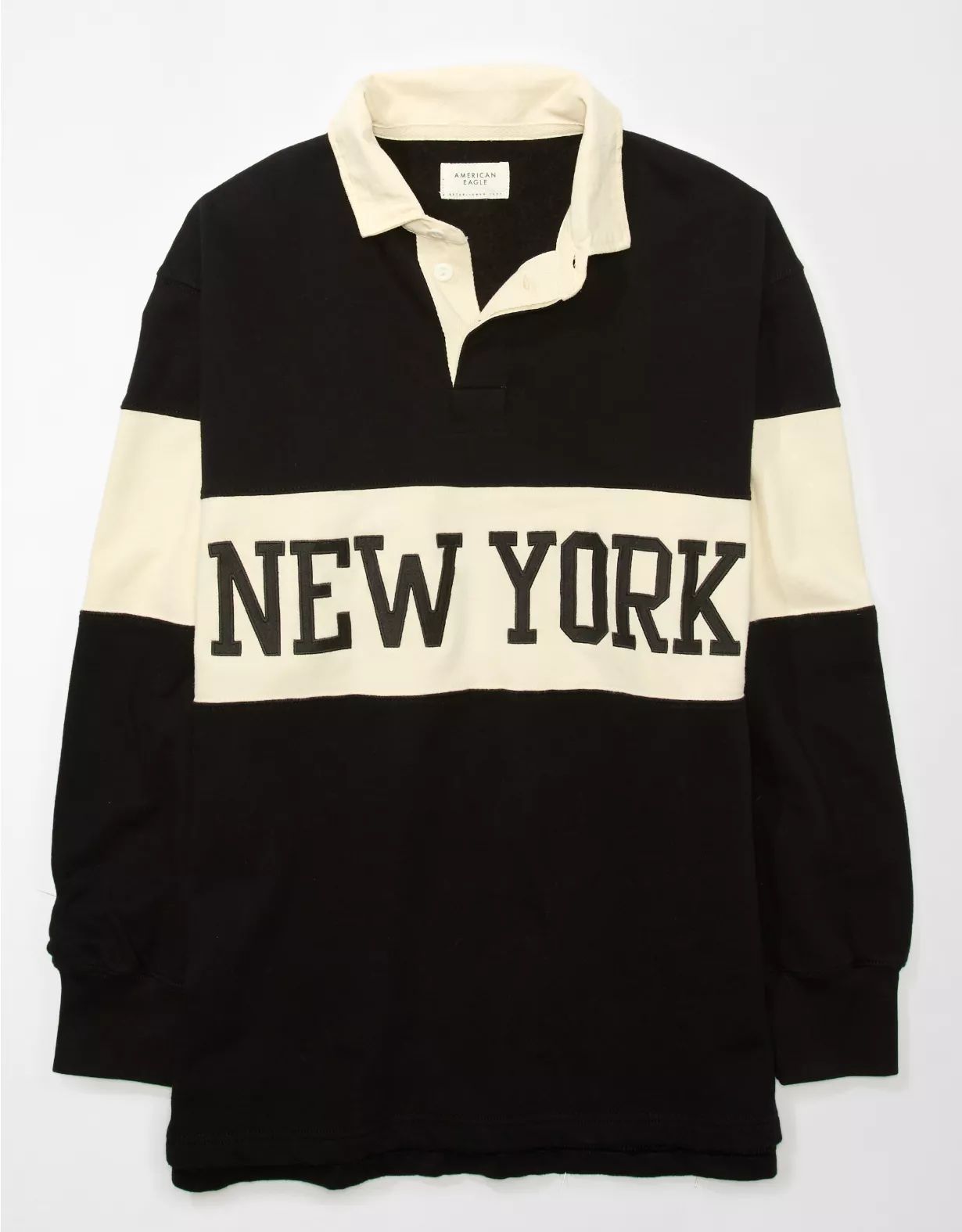 AE Oversized New York Polo Fleece Sweatshirt | American Eagle Outfitters (US & CA)
