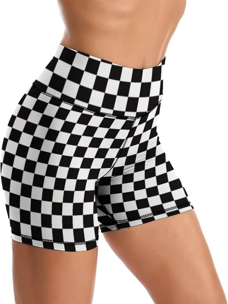 Yoga Shorts High Waisted Biker Shorts for Womens Athletic Running Workout | Amazon (US)