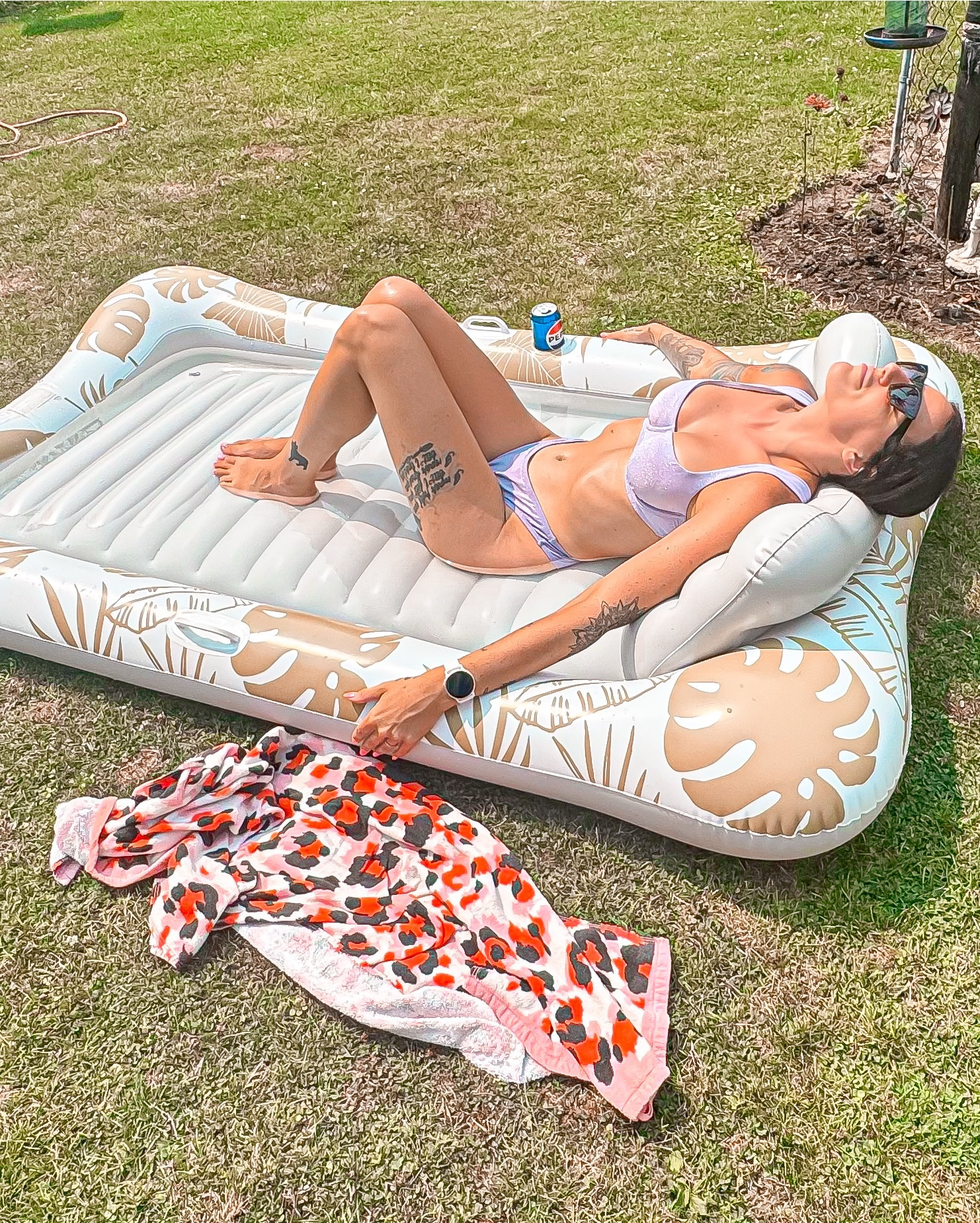 Inflatable sun bed - I wasn’t sure if I would even use this but so worth it. Comfy to lay out but keeps you cool when you fill it with water  

#LTKSwim #LTKFamily