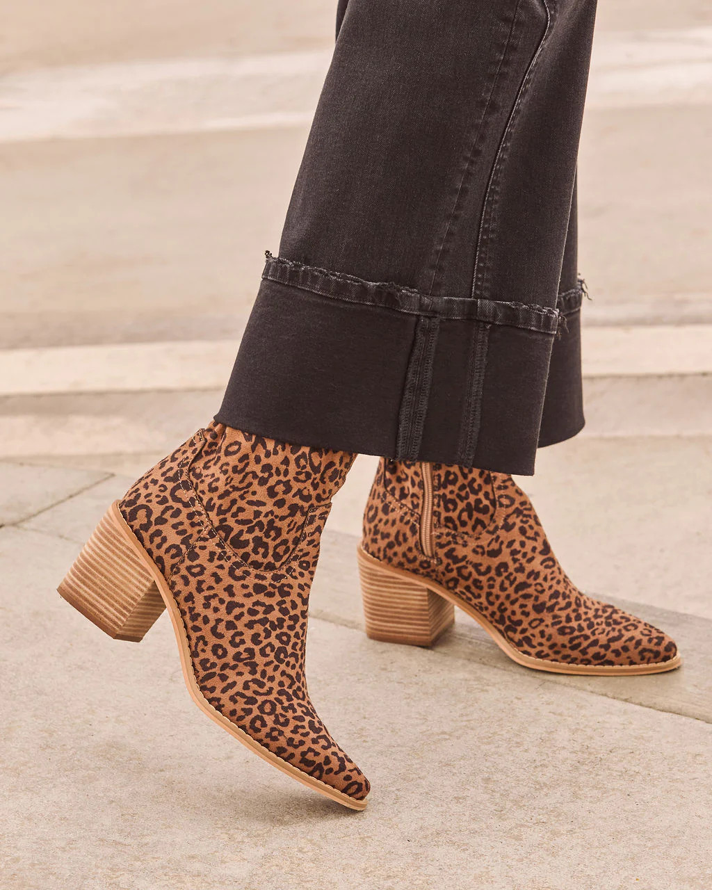 Alexie Leopard Print Suede Bootie | VICI