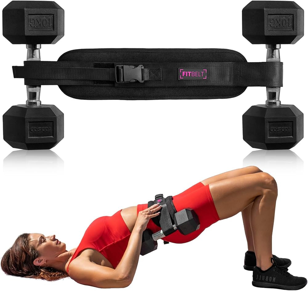 Exercise Hip Thrust Belt - Glute Trainer for Home Workouts with Extra Padding - Fully Adjustable ... | Amazon (US)
