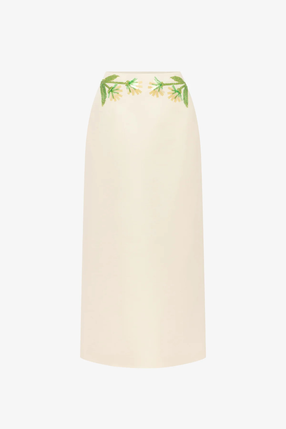 Quinn Embellished Wool Midi Skirt - Wildflower | LEO LIN AU