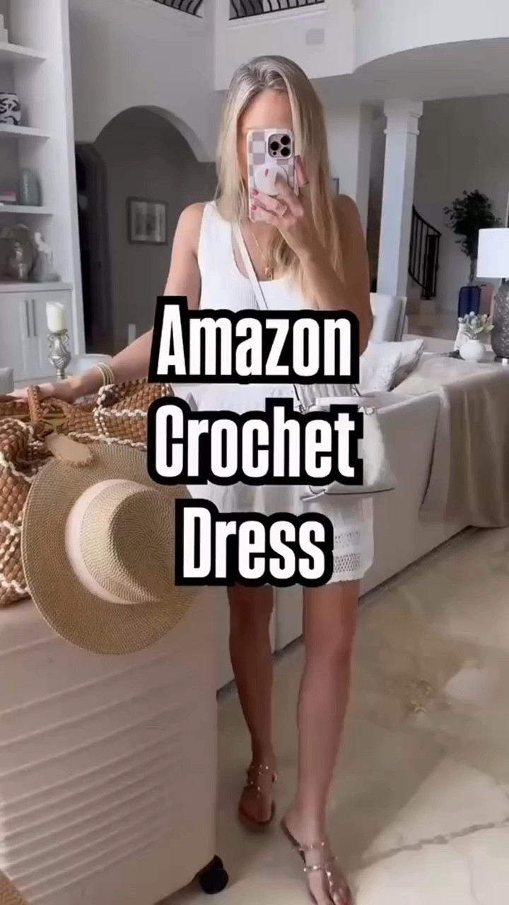 Amazon crochet dress perfect for spring break! Wearing small 

#LTKTravel #LTKSpringSale #LTKOver40
