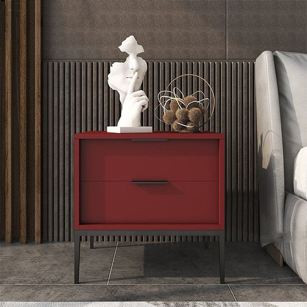 Minimalist Bedside Cabinet - Carbon Steel - Red - White - 5 Colors Available from Apollo Box | Apollo Box