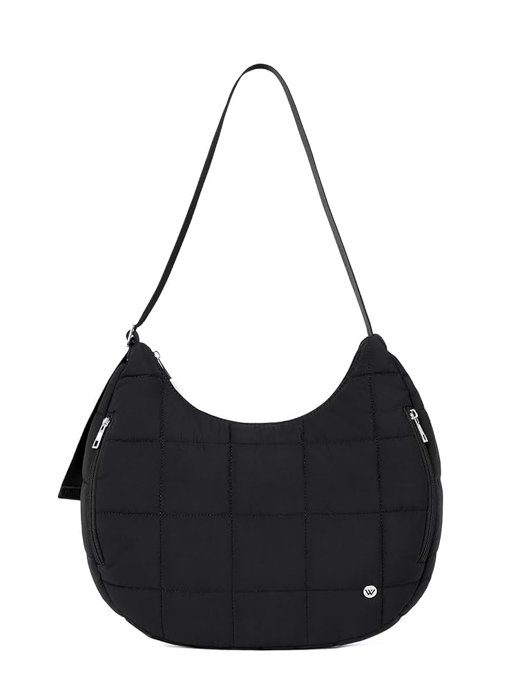 WESTBRONCO Puffer Crescent Shoulder Bag for Women, Nylon Quilted Shoulder Purses, Puffy Handbags ... | Amazon (US)
