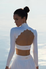 Open Back Long Sleeve Crop Top | WISKII Active