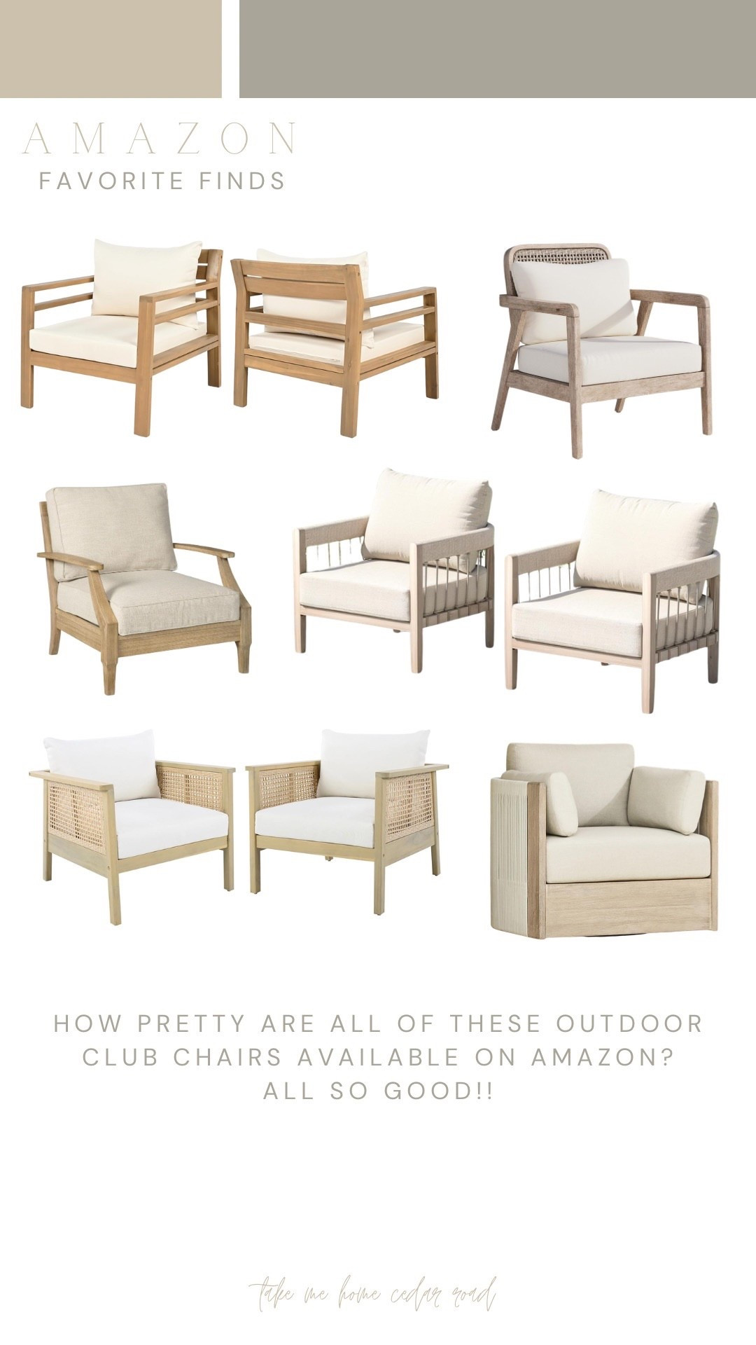 So many pretty outdoor chairs available on Amazon! 

Outdoor furniture,
Patio furniture, outdoor seating 

#LTKHome #LTKSaleAlert