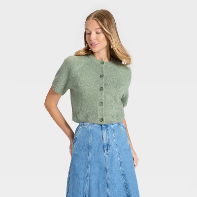 Women's Short Sleeve Cozy Knit Button-Down Cardigan - Universal Thread™ | Target