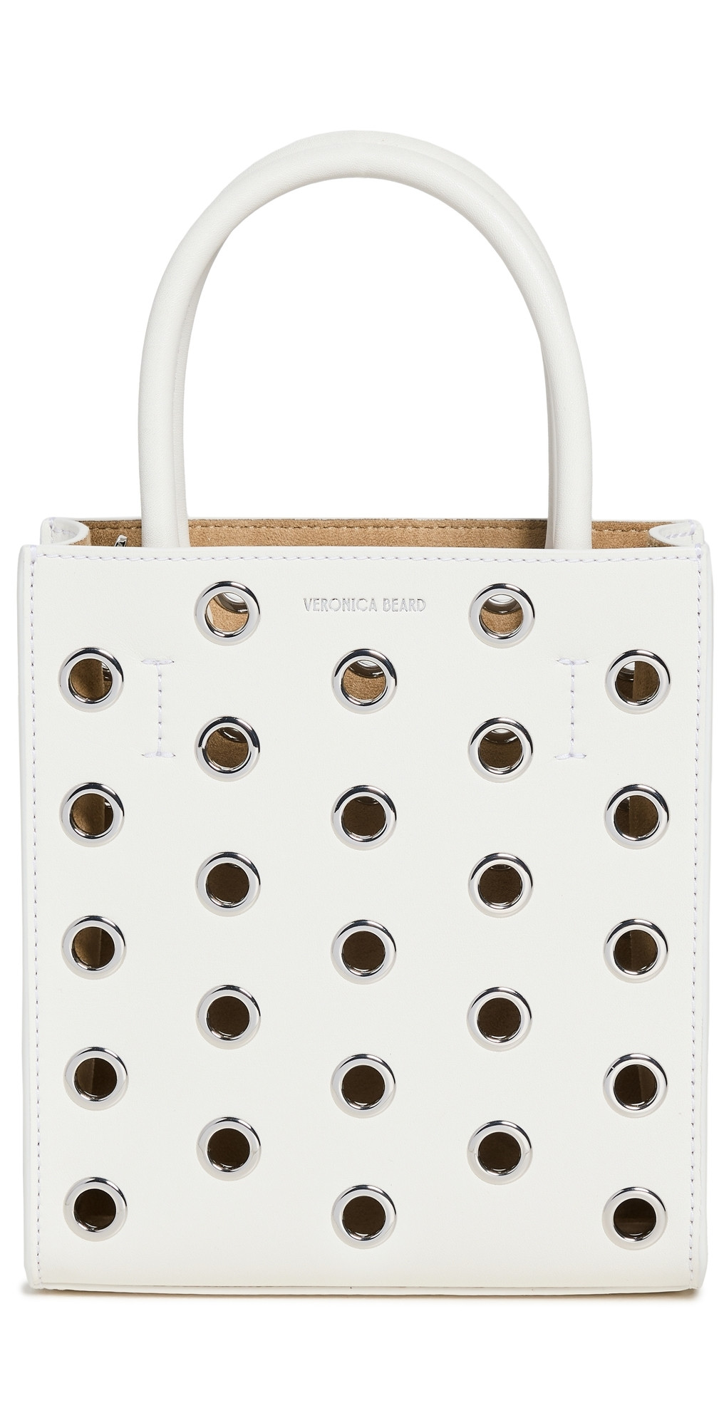 Veronica Beard Small Grommet Shopper Tote Off White/Silver One Size | Shopbop
