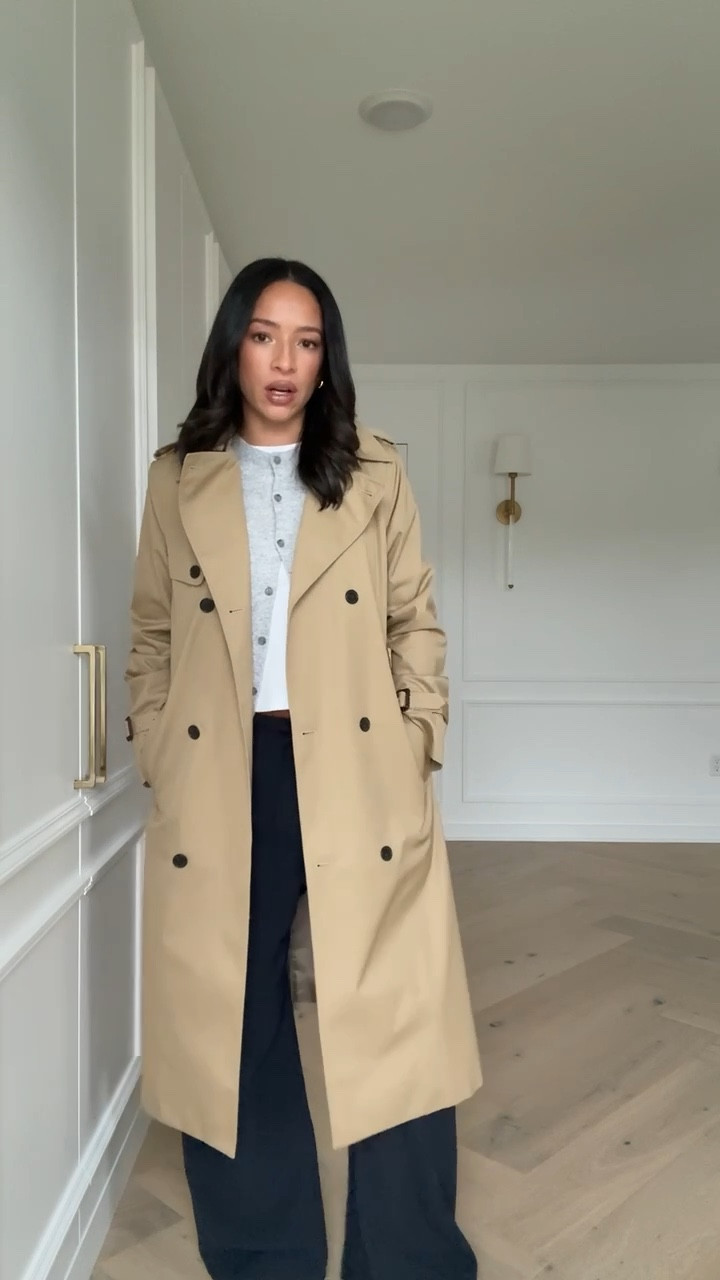 Spring transitional outfit! The best trousers for work and the weekend. They're super comfortable, don't wrinkle and are stain resistant. Wearing size S white tee (size up 1-2 sizes for an oversized look), size S cardigan, size M lodge pants (usually wear size S), size S trench coat  


spring outfit, spring style, spring fashion, errands outfit, casual outfit, casual pants, pull-on pants, travel outfit, airport outfit, mom outfit, postpartum outfit, pregnancy outfit

#LTKSeasonal #LTKTravel #LTKmomlife