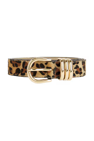 Polished Faux Fur Belt in Leopard & Gold | Revolve Clothing (Global)