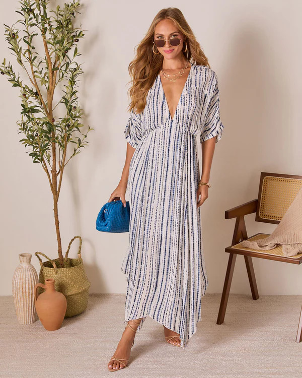 Salt Sky Plunging Neckline Maxi Dress | VICI