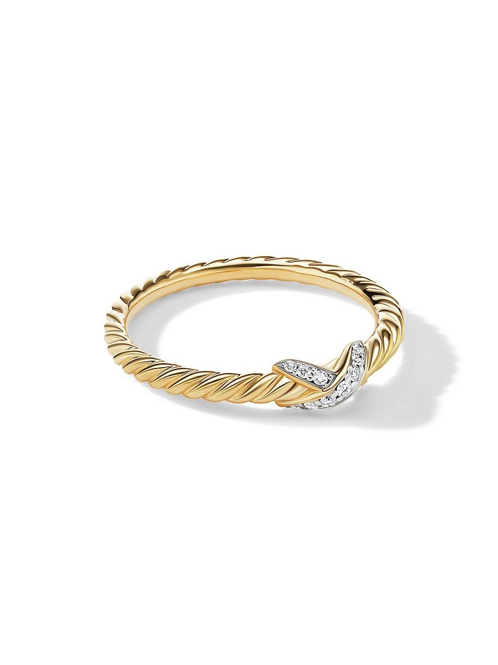 X Petite 18K Gold & Pavé Diamond Ring | Saks Fifth Avenue