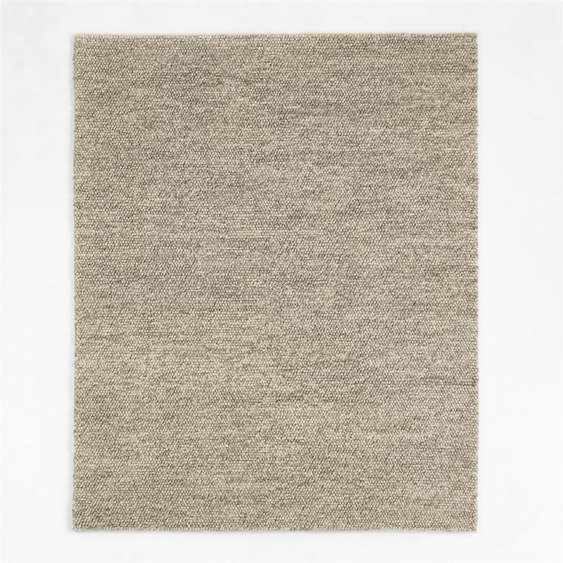 Orly Wool Blend Textured Cream and Grey Area Rug 6'x9' + Reviews | Crate & Barrel | Crate & Barrel