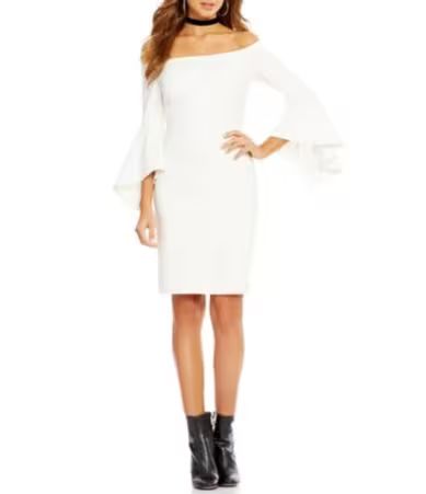 Gianni Bini Tammy Off-the-Shoulder Bell Sleeve Dress | Dillards Inc.