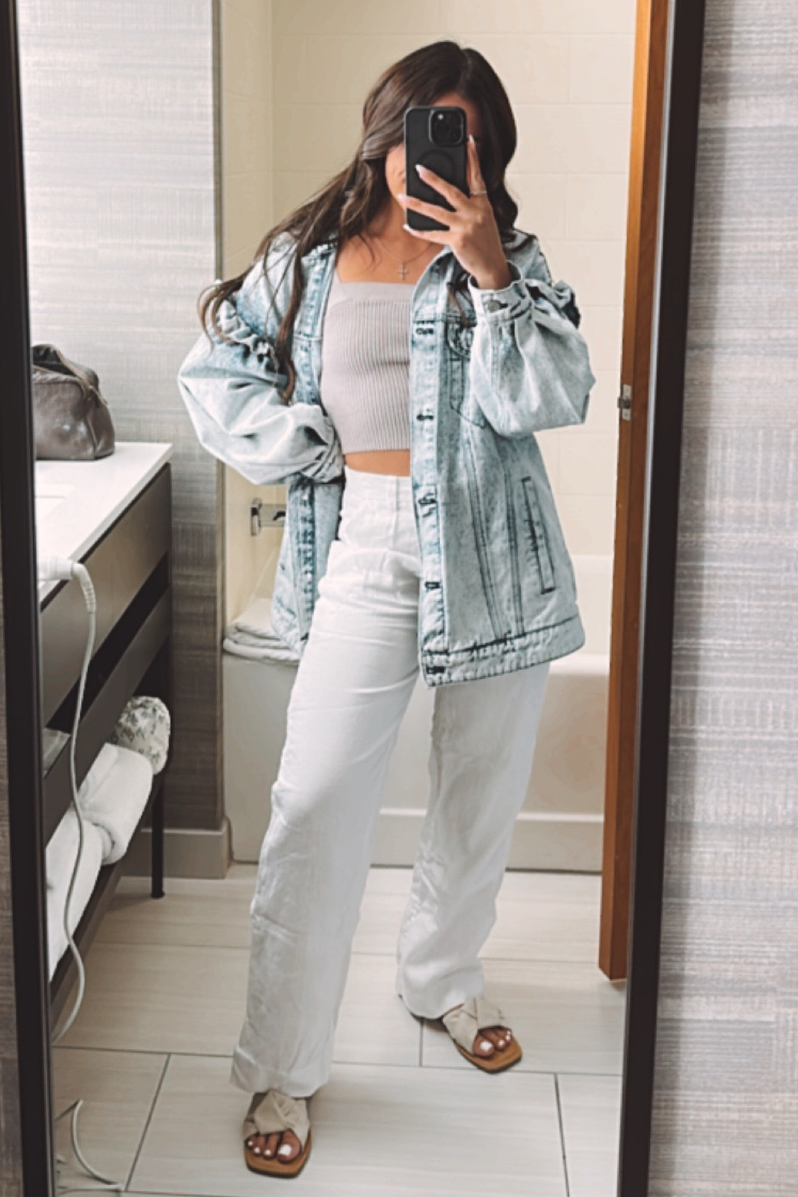 Top: XS
Pants: 26(S)
Jacket: M 
Shoes: true to size 

#LTKsalealert #LTKSeasonal #LTKstyletip