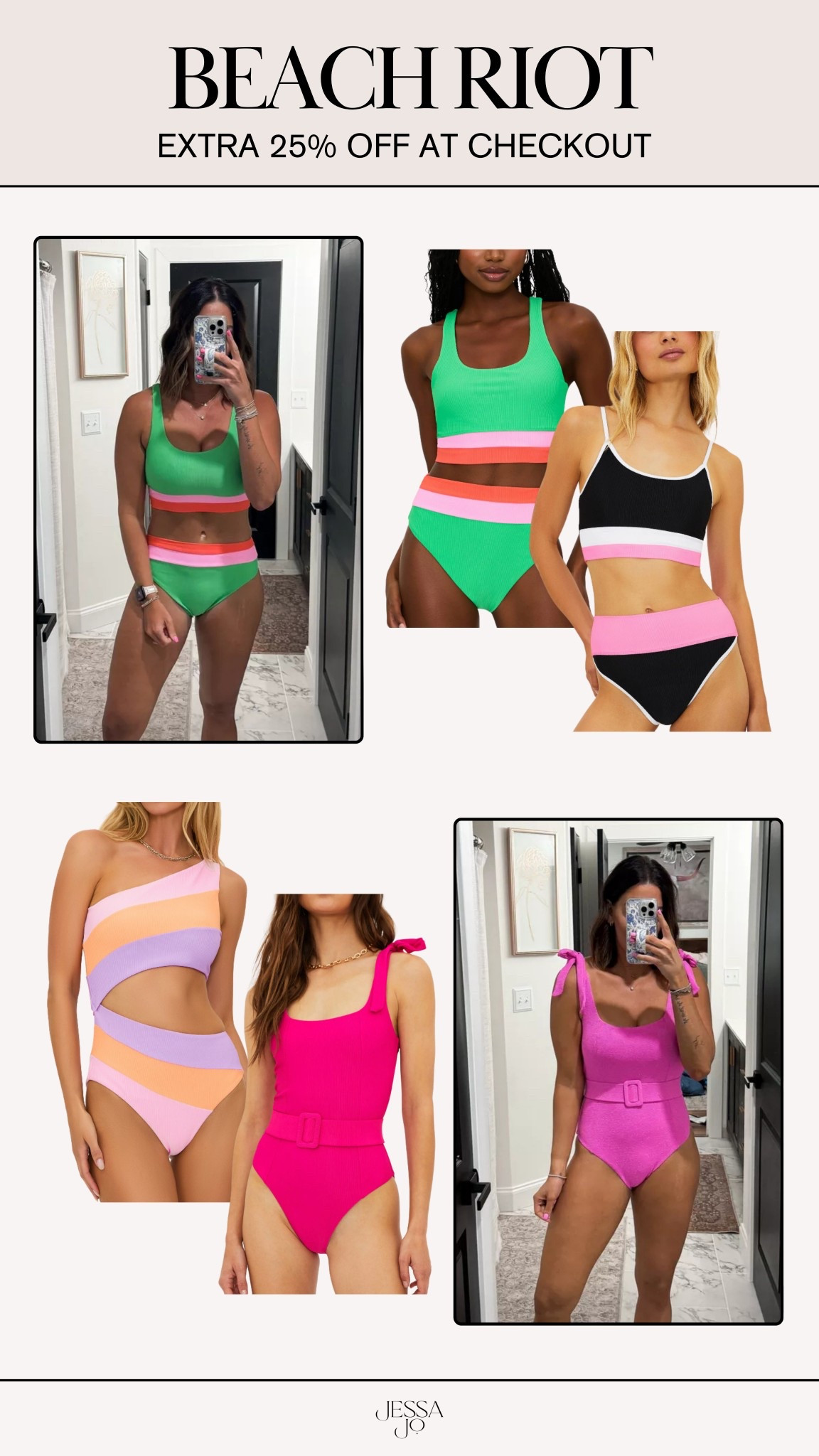 Beach riot extra 25% off sale | Swim sale | Colorblock swim 

#LTKSaleAlert #LTKFindsUnder100 #LTKSwim
