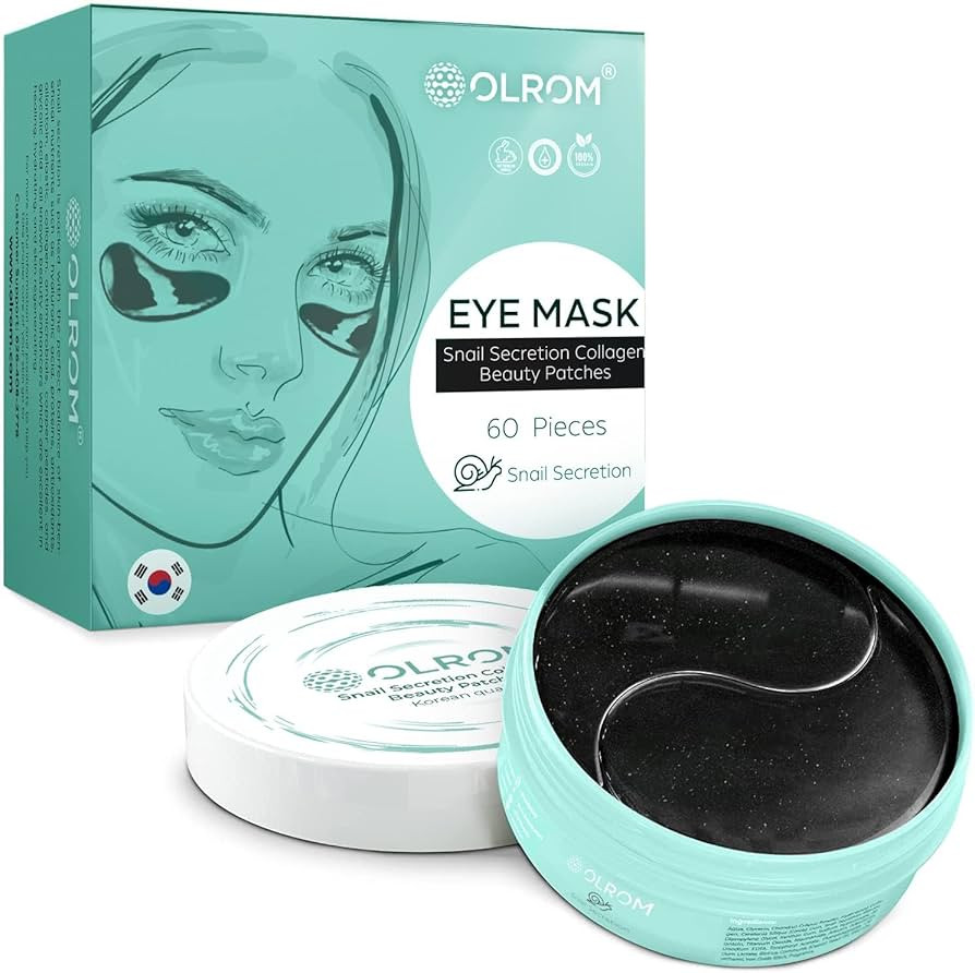 Olrom Korean Skin Care Depuffing Eye Patches: 60-Pack of Hydrating Under Eye Masks with Collagen ... | Amazon (US)