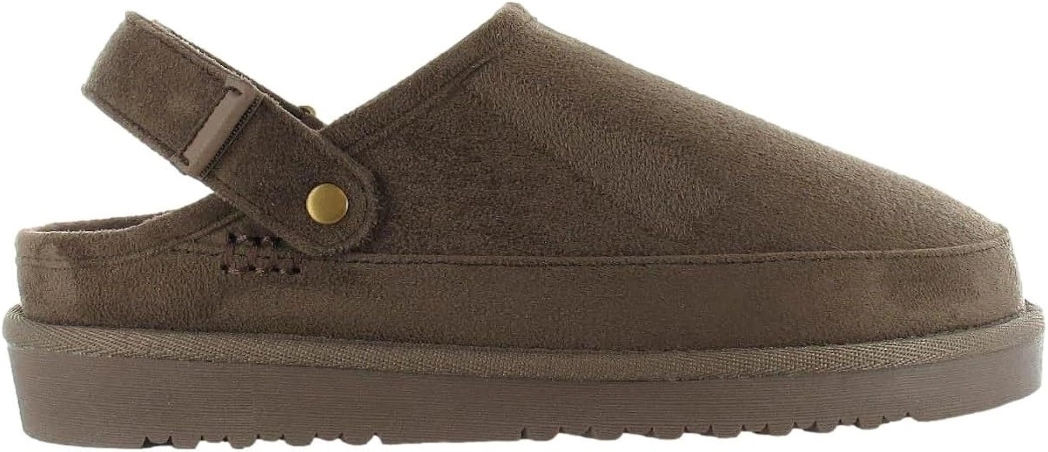 ella Womens Faux Fur Slingback Slippers Clogs Ankle Strap Memory Foam Comfort Stylish House Shoes... | Amazon (UK)