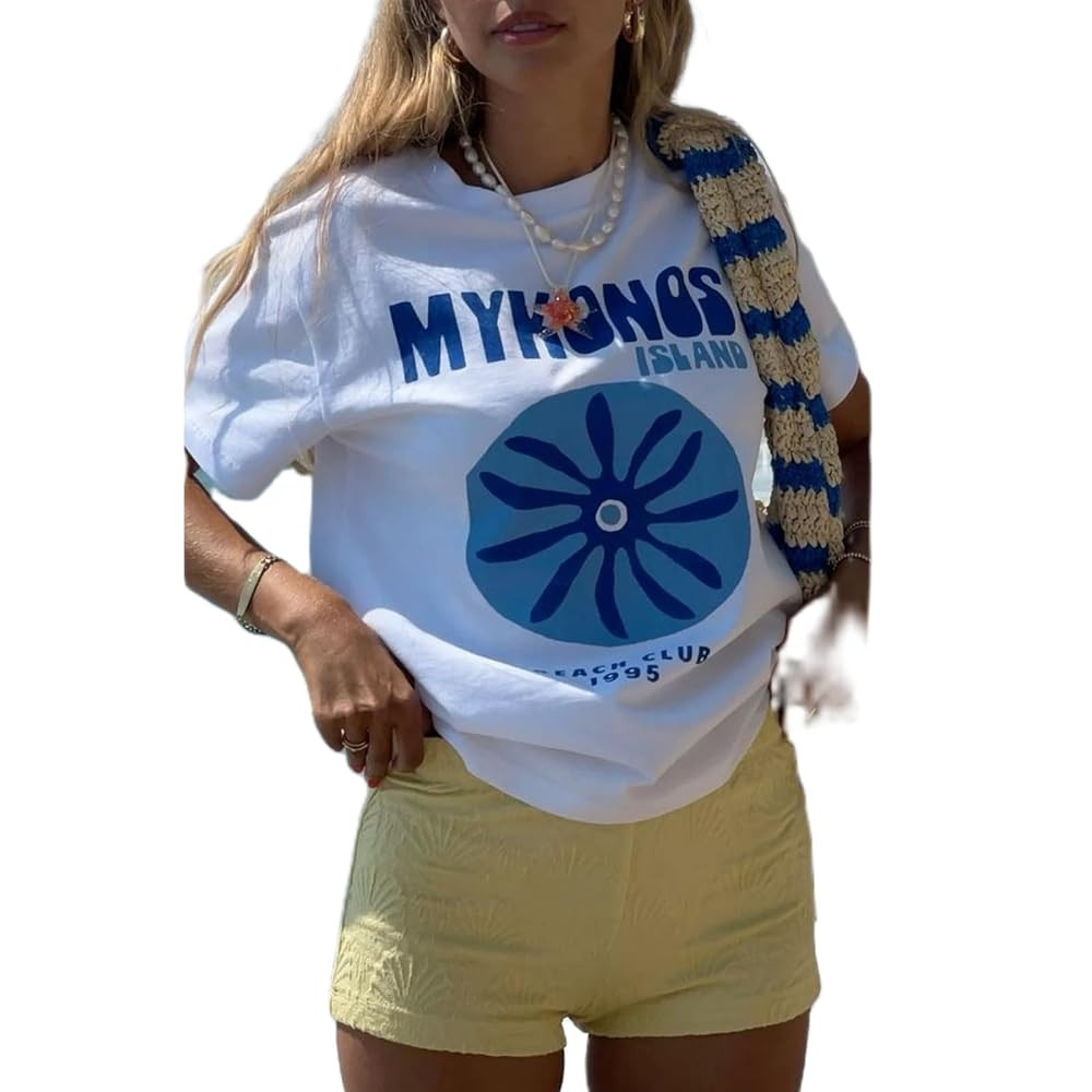 Womens Y2k Fruit Graphic Print Oversized T Shirts Summer Vintage Aesthetic Baggy Tees Tops Teen G... | Amazon (US)