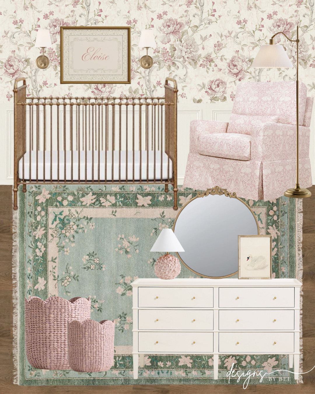 vintage inspired girl nursery  

 #LTKHome #LTKBaby #LTKKids