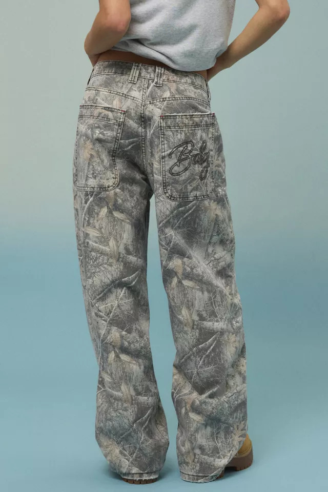 BDG Jaya Printed Baggy Pant in Dark Leaf Camo, Women's at Urban Outfitters | Urban Outfitters (US and RoW)