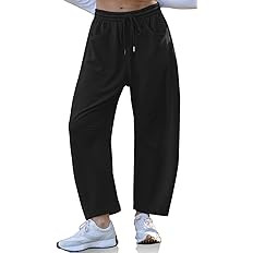 TARSE Women’s Barrel Sweatpants Loose Fit Lounge Pants Casual Wide Leg Pants Cotton Comfy Elast... | Amazon (US)