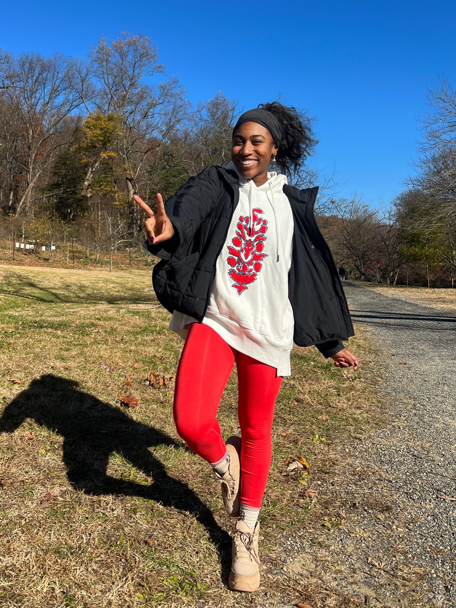 Such a fun fall hiking outfit! Kept me warm through our hour long hike in 40 degree weather! Also these hiking boots are comfy 

#LTKfitness #LTKSeasonal