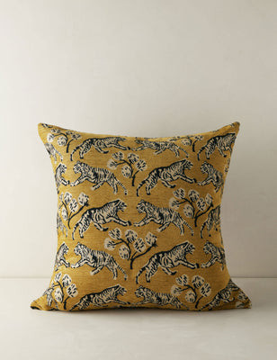 Tiger Pillow by Sarah Sherman Samuel, Ivory | Lulu and Georgia 