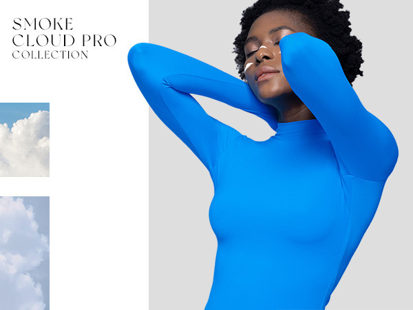 PUMIEY Women's Long Sleeve T Shirts Mock Turtleneck Slim Fit Tops Sexy Basic Tee Smoke Cloud Pro ... | Amazon (US)