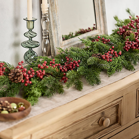 Faux Pine Berry Garland | Terrain