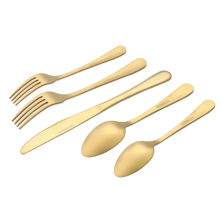 Better Homes & Gardens 20 Pieces Arlo Flatware Set with Matte Finish | Walmart (US)