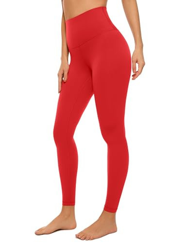 CRZ YOGA Air Feeling High Waisted Leggings for Women 25'' - Warm Thick Workout Leggings Buttery Soft Yoga Pants Lounge Deep Red X-Small | Amazon (US)