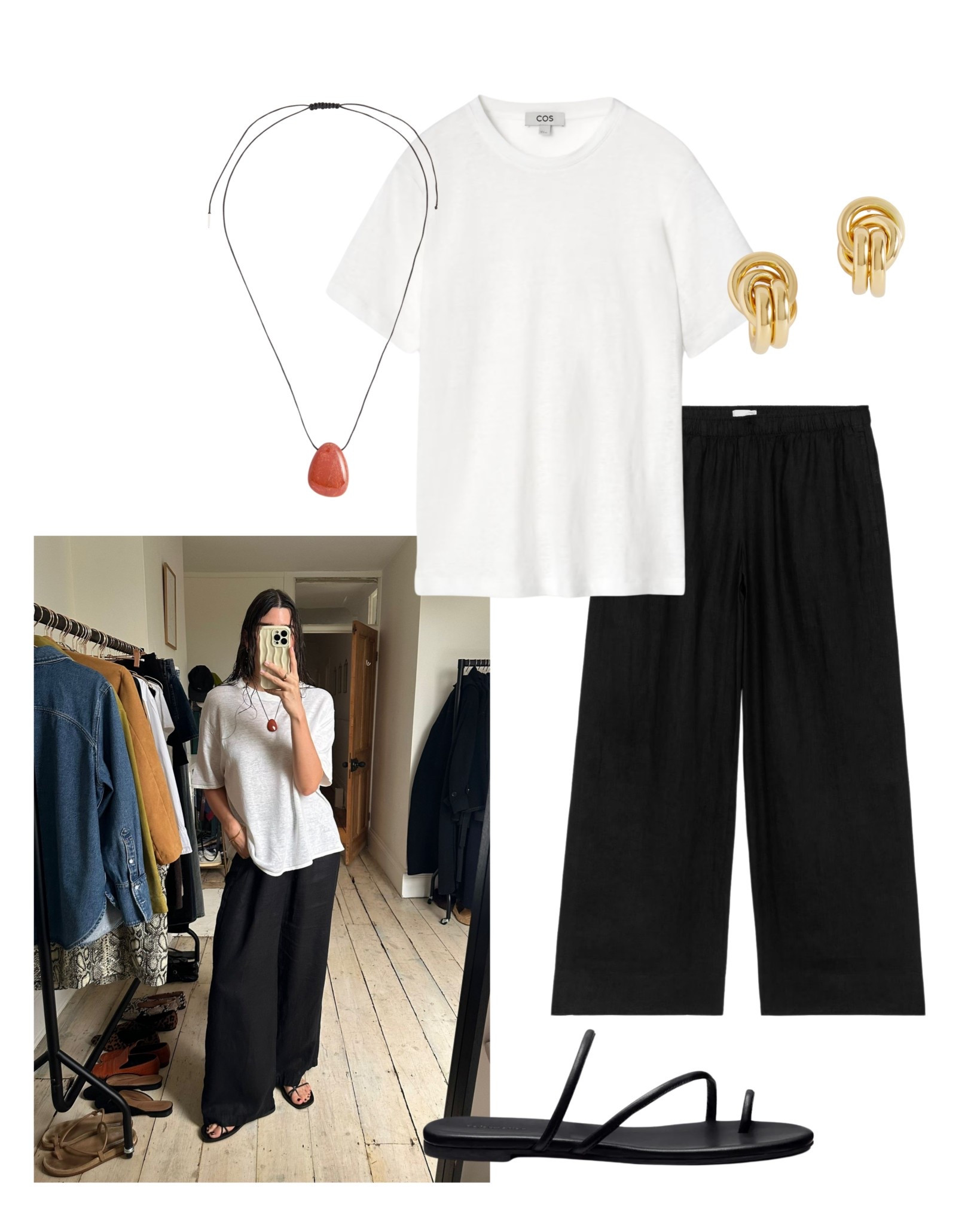 A simple summer look elevated with a statement necklace. Perfect for city errands or working from home days when you want to feel a little more styled.

#LTKsummer #LTKstyletip