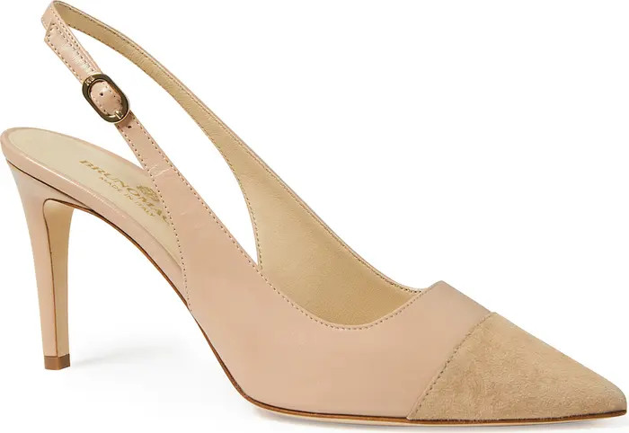 Bruno Magli Alina Slingback Pointed Cap Toe Pump (Women) | Nordstrom | Nordstrom