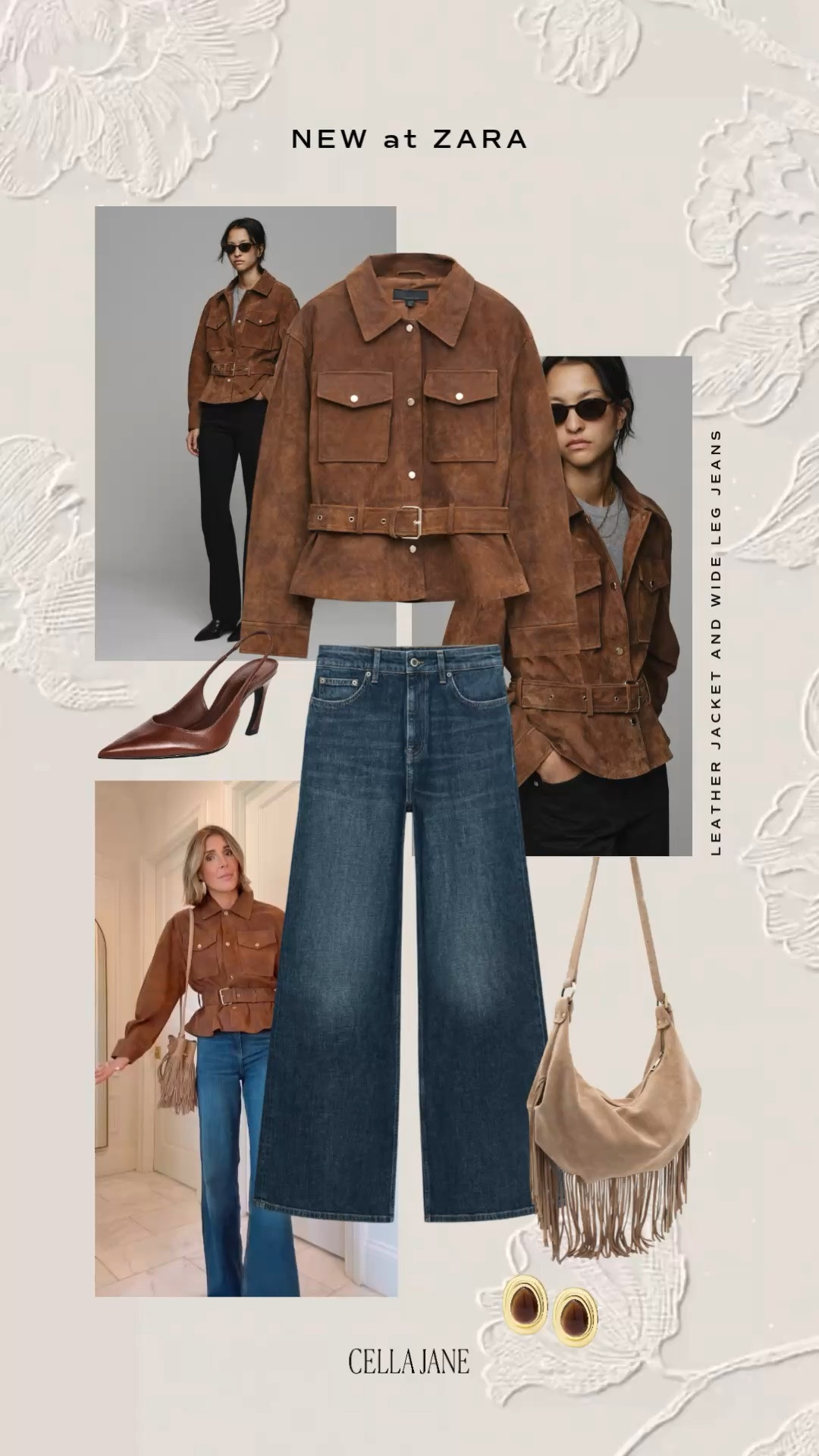 @Zara fall outfit idea! I love how flattering this jacket is. I’m wearing size small in the jacket and 2 in the pants, run tts!
