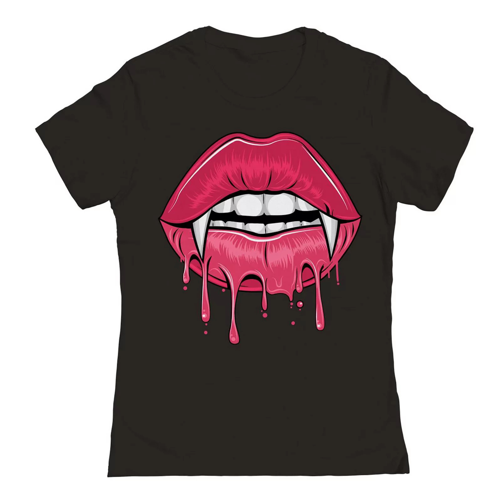 Junior's Vampire Teeth Halloween Graphic Tee, Girl's, Size: XXL, Black | Kohl's