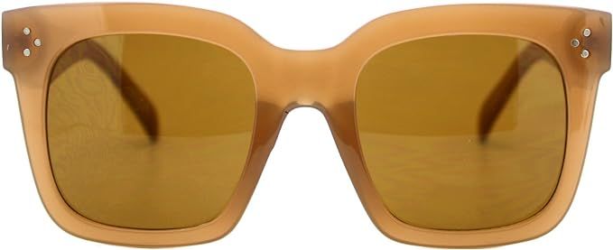 JuicyOrange Womens Oversized Fashion Sunglasses Big Flat Square Frame UV 400 | Amazon (US)