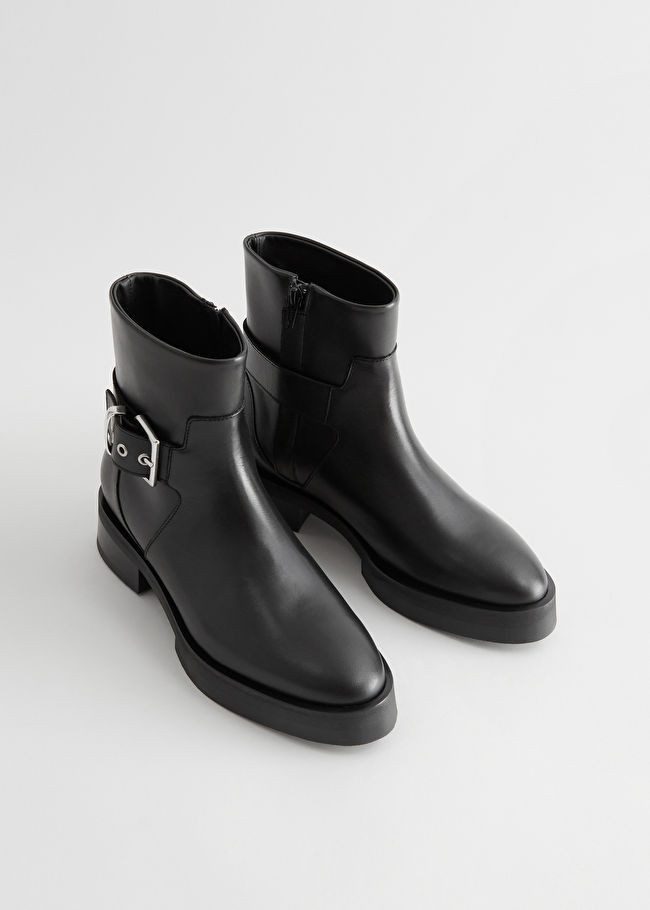 Buckled Chelsea Leather Boots | & Other Stories US