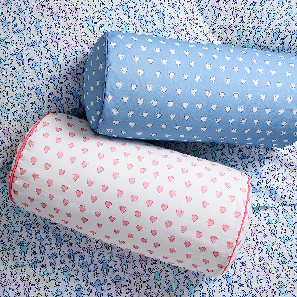 Roller Rabbit Hearts Bolster Pillow | Pottery Barn Teen